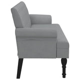 Bench with Backrest Light Grey 120x62x75.5 cm Fabric
