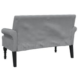 Bench with Backrest Light Grey 120x62x75.5 cm Fabric - 45-Degree Angle