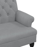 Bench with Backrest Light Grey 120x62x75.5 cm Fabric