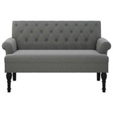 Bench with Backrest Dark Grey 120x62x75.5 cm Fabric - Top-Down View