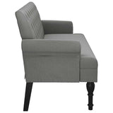 Bench with Backrest Dark Grey 120x62x75.5 cm Fabric - 45-Degree Angle