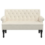 Bench with Backrest 120x62x75.5 cm Linen