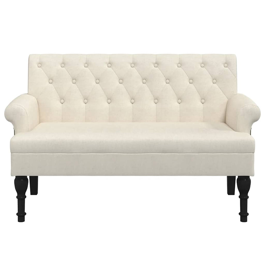 Bench with Backrest 120x62x75.5 cm Linen