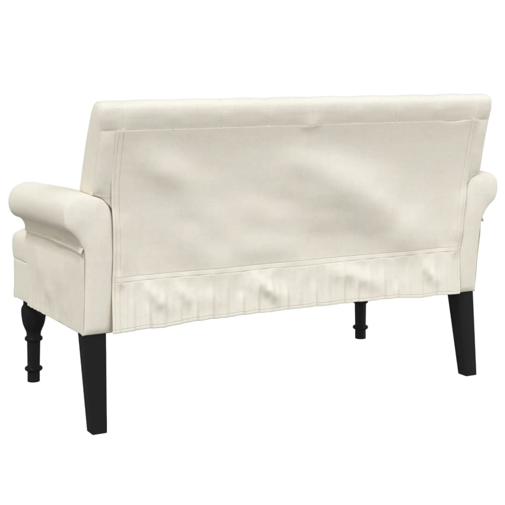 Bench with Backrest 120x62x75.5 cm Linen