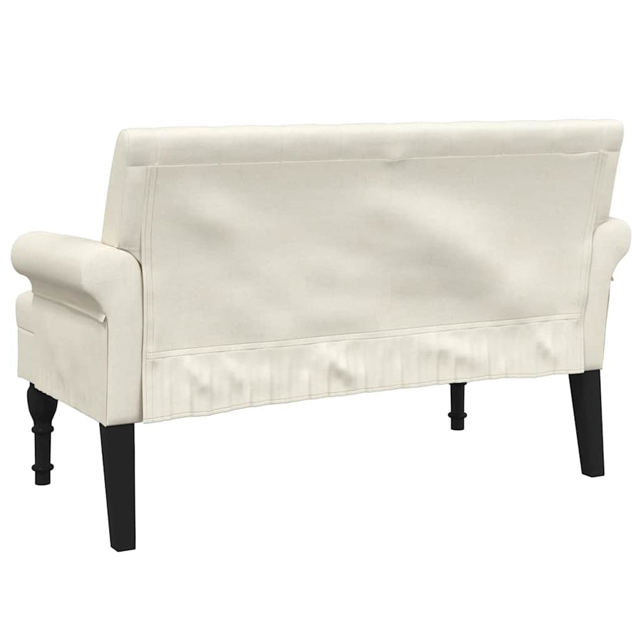 Bench with Backrest 120x62x75.5 cm Linen