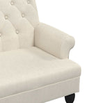 Bench with Backrest 120x62x75.5 cm Linen