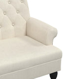 Bench with Backrest 120x62x75.5 cm Linen - Rear View