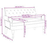 Bench with Backrest 120x62x75.5 cm Linen