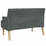 Bench with Cushions Dark Grey 113x64.5x75.5 cm Fabric - Rear View