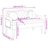 Bench with Cushions Light Grey 120.5x65x75 cm Velvet