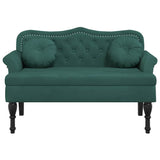 Bench with Cushions Dark Green 120.5x65x75 cm Velvet - Top-Down View