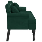 Bench with Cushions Dark Green 120.5x65x75 cm Velvet