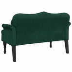 Bench with Cushions Dark Green 120.5x65x75 cm Velvet
