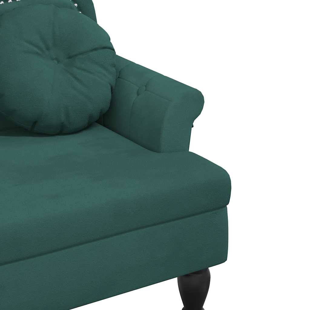 Bench with Cushions Dark Green 120.5x65x75 cm Velvet