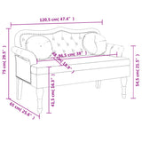 Bench with Cushions Pink 120.5x65x75 cm Velvet
