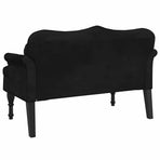 Bench with Cushions Black 120.5x65x75 cm Velvet