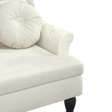 Bench with Cushions Cream 120.5x65x75 cm Velvet