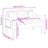 Bench with Cushions Cream 120.5x65x75 cm Velvet