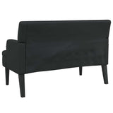 Bench with Backrest Black 112x65.5x75 cm Faux Leather - Rear View