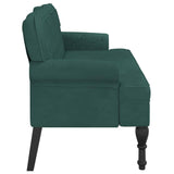 Bench with Backrest Dark Green 119.5x64.5x75 cm Velvet - 45-Degree Angle