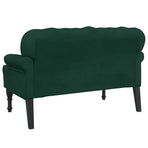 Bench with Backrest Dark Green 119.5x64.5x75 cm Velvet