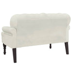 Bench with Backrest Cream 119.5x64.5x75 cm Velvet