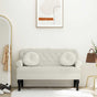 Bench with Backrest Cream 119.5x64.5x75 cm Velvet