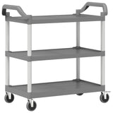 3-Tier Trolley Grey 99x50x96 cm Aluminium - Rear View