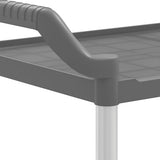 3-Tier Trolley Grey 99x50x96 cm Aluminium - Close-Up Angle