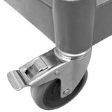 3-Tier Trolley Grey 99x50x96 cm Aluminium - Low Angle