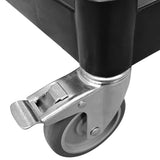 3-Tier Trolley Black 81x41x92 cm Aluminium - Low Angle