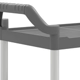 3-Tier Trolley Grey 81x41x92 cm Aluminium - Close-Up Angle