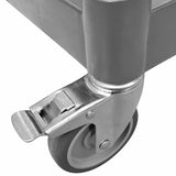3-Tier Trolley Grey 81x41x92 cm Aluminium - Low Angle
