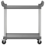 2-Tier Trolley Grey 99x50x97 cm Aluminium