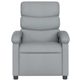 Massage Recliner Chair Light Grey Fabric - 45-Degree Angle