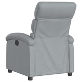 Massage Recliner Chair Light Grey Fabric - Close-Up Angle