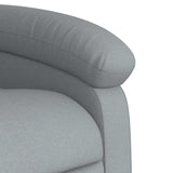 Massage Recliner Chair Light Grey Fabric - Extra Image