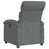 Massage Recliner Chair Dark Grey Fabric - Rear View