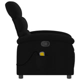 Massage Recliner Chair Black Fabric - Rear View