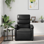Massage Recliner Chair Black Faux Leather