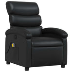 Massage Recliner Chair Black Faux Leather