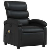 Massage Recliner Chair Black Faux Leather - Top-Down View