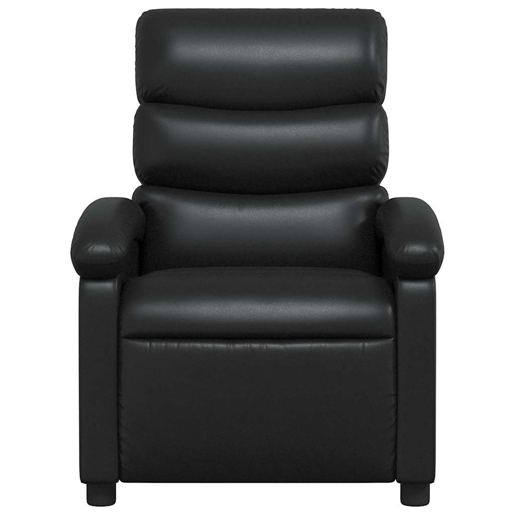 Massage Recliner Chair Black Faux Leather