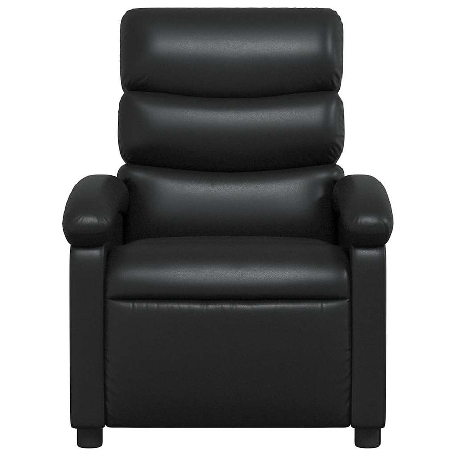 Massage Recliner Chair Black Faux Leather