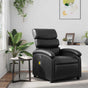 Massage Recliner Chair Black Faux Leather