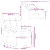 Recliner Chair Dark Grey Fabric
