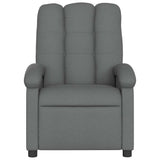 Massage Recliner Chair Dark Grey Fabric - 45-Degree Angle