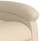 Massage Recliner Chair Cream Fabric - Extra Image