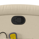 Massage Recliner Chair Cream Fabric - Extra Image