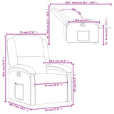 Recliner Chair Black Fabric - Extra Image